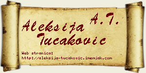 Aleksija Tucaković vizit kartica